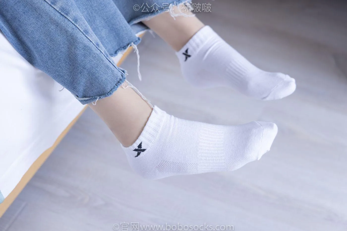 [BoBoSocks袜啵啵]NO.080 小甜豆-帆布鞋、白棉袜、肉丝（花絮版） [140P]插图9